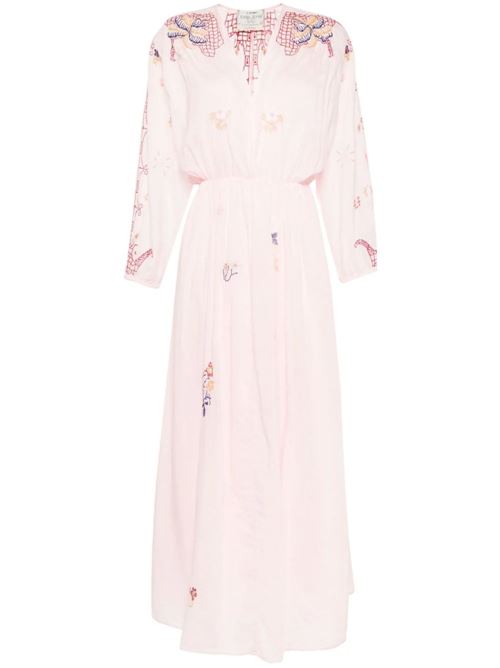 Cotton and silk voile dress with eden embroidery Forte forte | 12332LIGHT ROSE